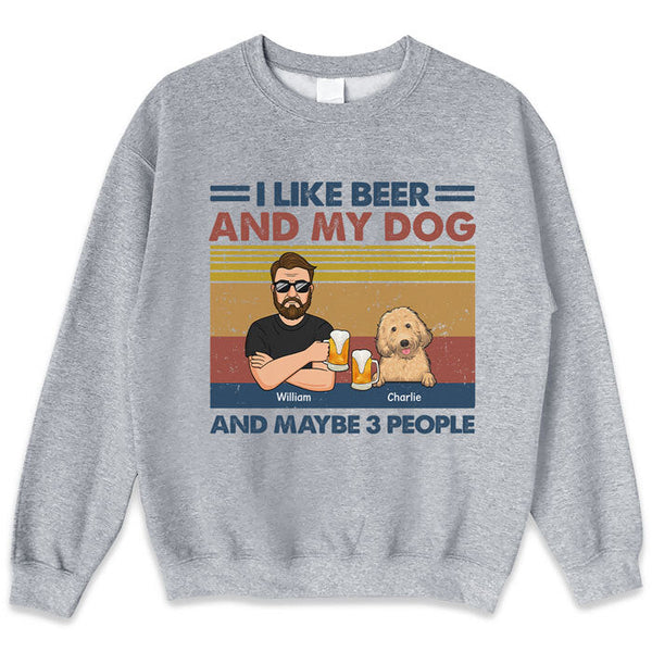 I Like Beer And My Dogs - Dog Personalized Custom Unisex T-shirt, Hoodie, Sweatshirt - Gift For Pet Owners, Pet Lovers