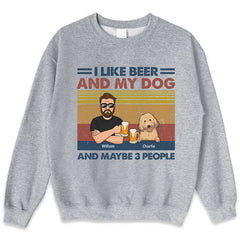 I Like Beer And My Dogs - Dog Personalized Custom Unisex T-shirt, Hoodie, Sweatshirt - Gift For Pet Owners, Pet Lovers