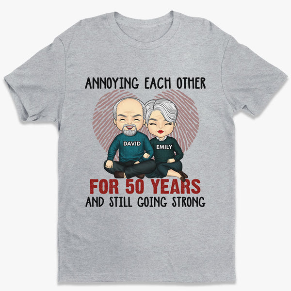 Annoying Each Other For Many Years Still Going Strong - Anniversary Gifts, Gift For Couples, Husband Wife - Personalized Unisex T-shirt