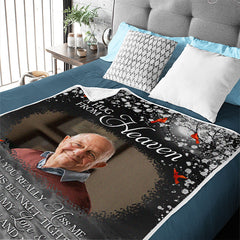 Custom Photo A Hug From Heaven - Memorial Personalized Custom Blanket - Christmas Gift, Sympathy Gift For Family Members